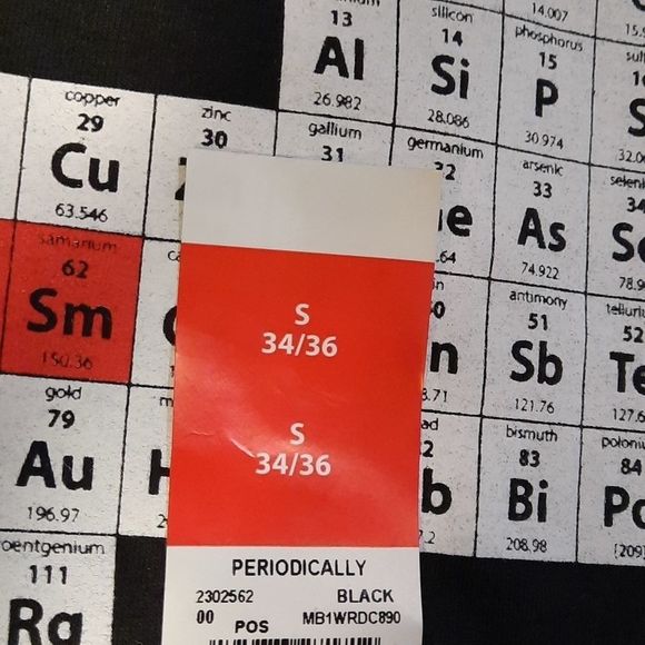 Periodic Table SArCaSm black t-shirt graphic tee Periodically I'm Sarcastic NWT - Picture 9 of 14